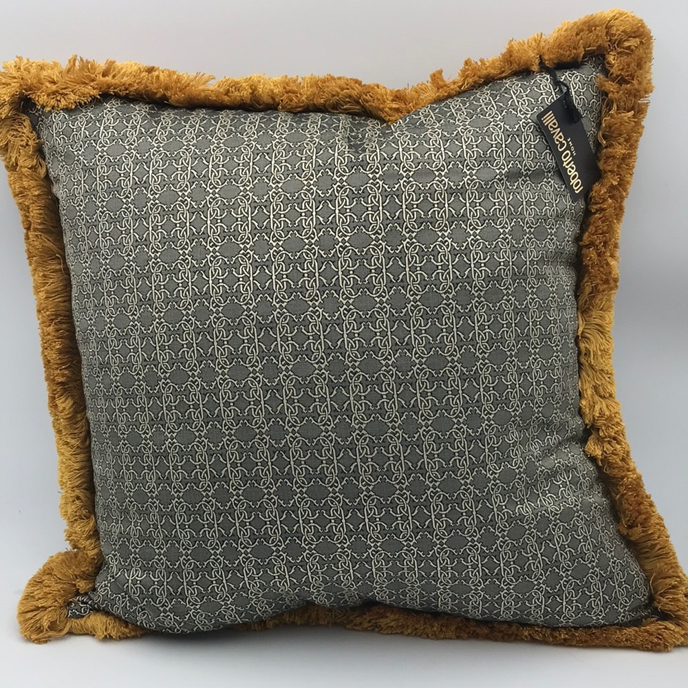 Roberto Cavalli Cushion Cover Decorative Logo Toss Pillow